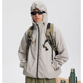 Unisex Jacket Shell Jacket Waterproof Hooded Jacket Men and Women Couple Sports Jacket